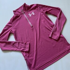 Under Armour Pink Quarter-Zip Pullover. Size YXL